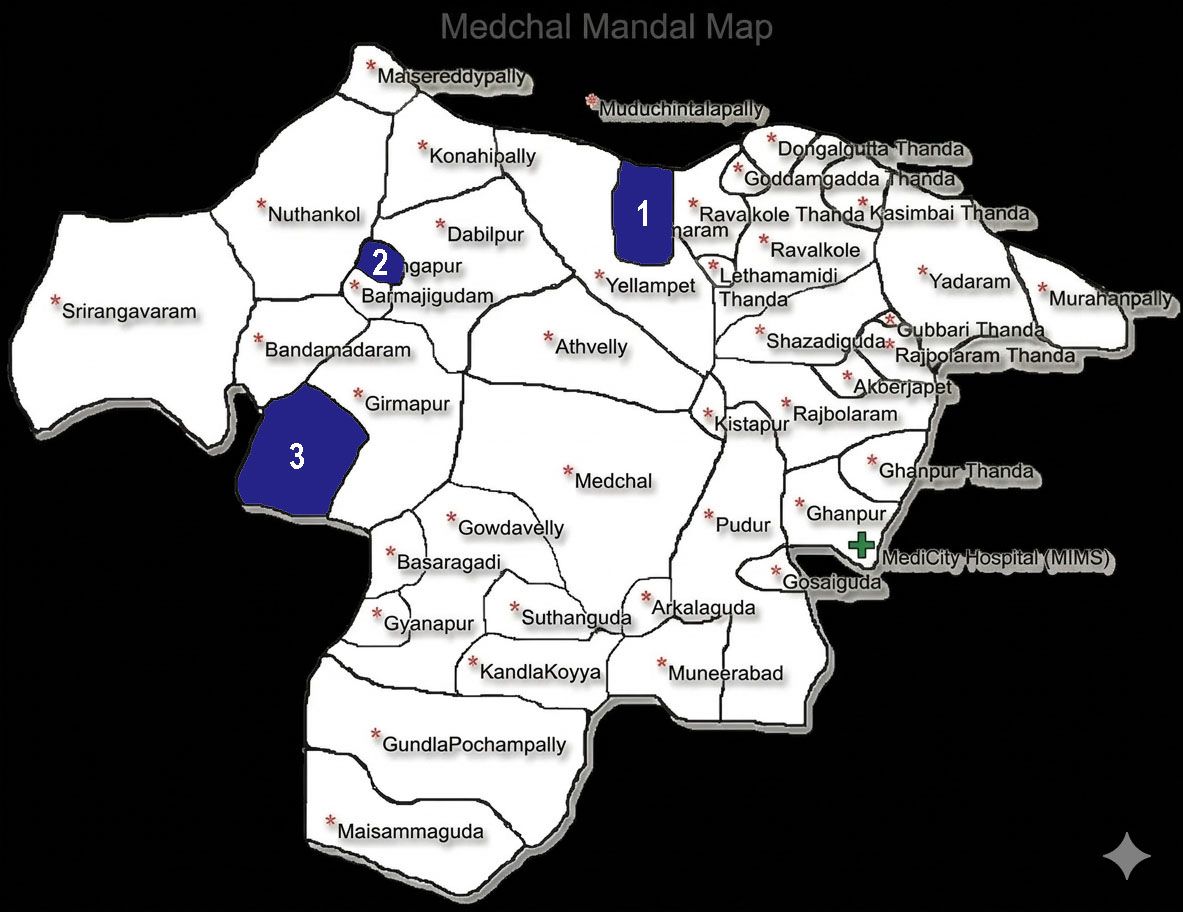 Map of Medchal District