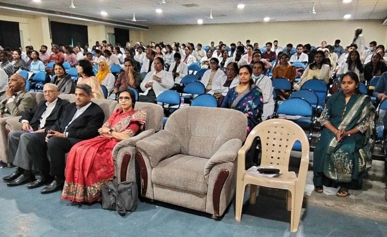 Dr. P. S. Reddy, Dr. Madhu Mohan, along with other Healthcare members, are having an event