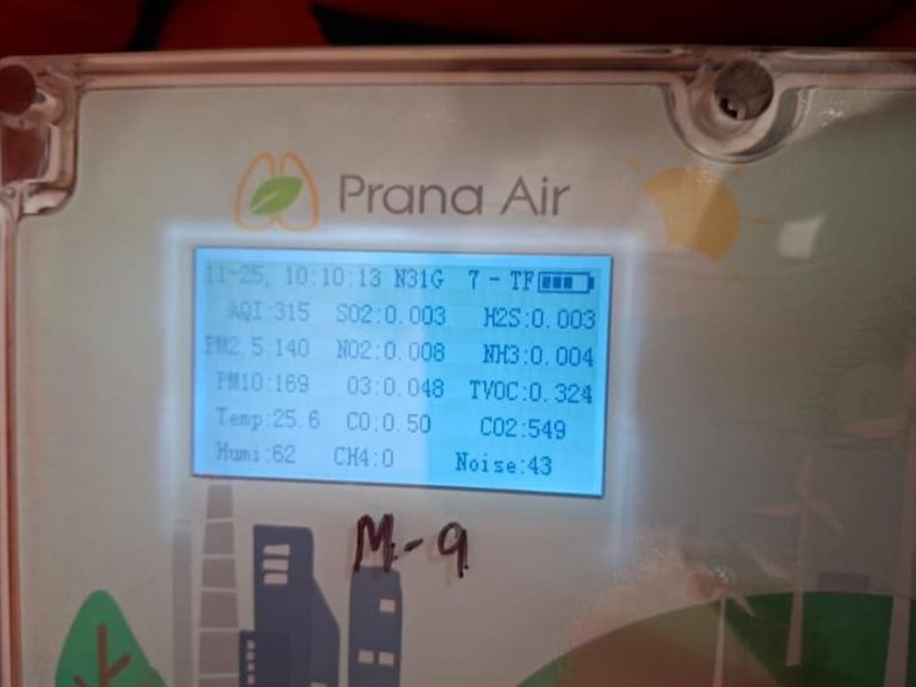 Prana Air Health Device LED Screen
